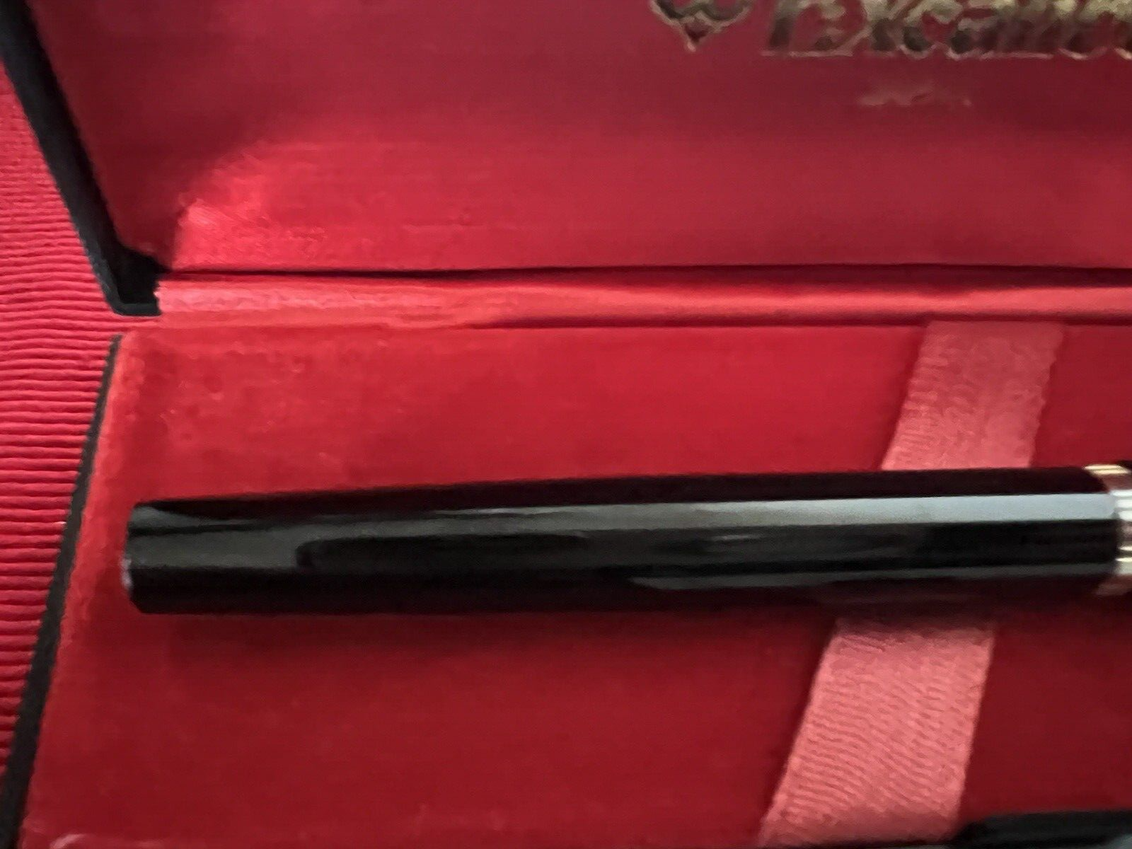 🔴 PENTEL Excalibur Kugelschreiber, schwarzer Lack, mit Anleitung und Etui 