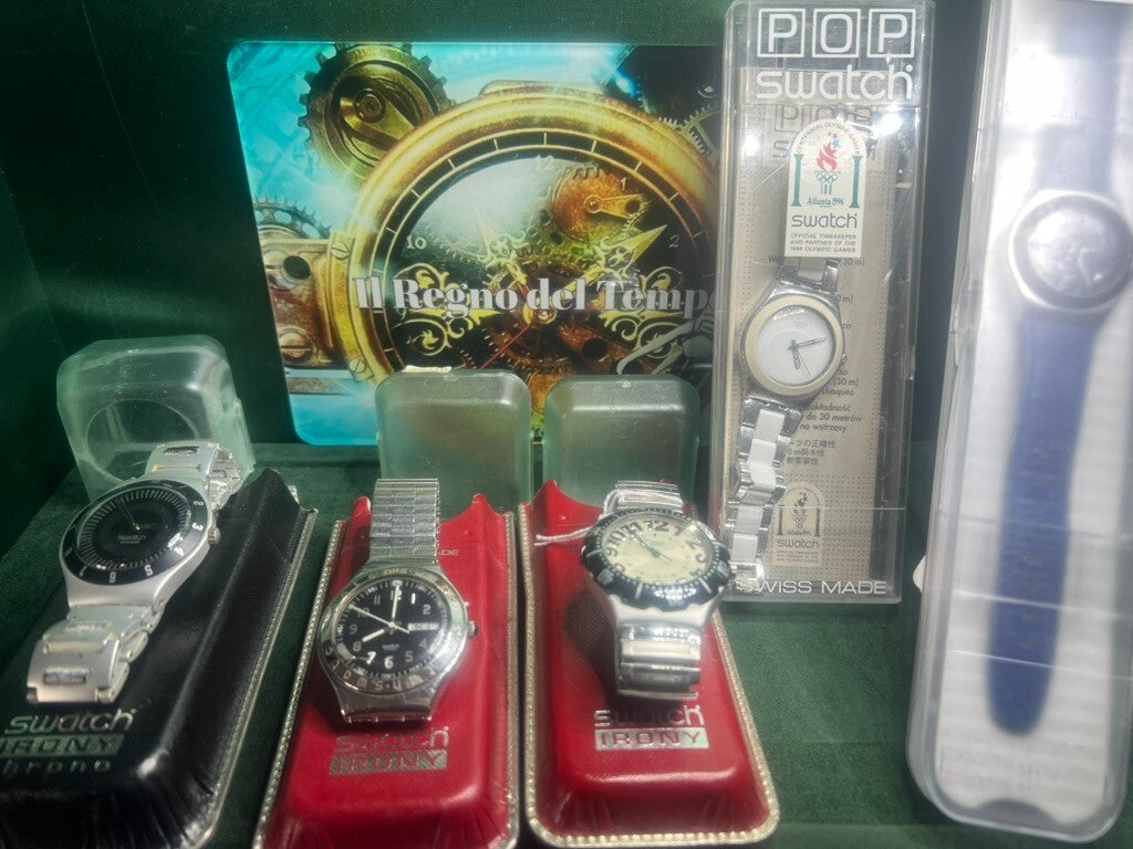 🔴 SWATCH orologi polso uomo donna IRONY quarzo funzionanti LOTTO 5 orologi