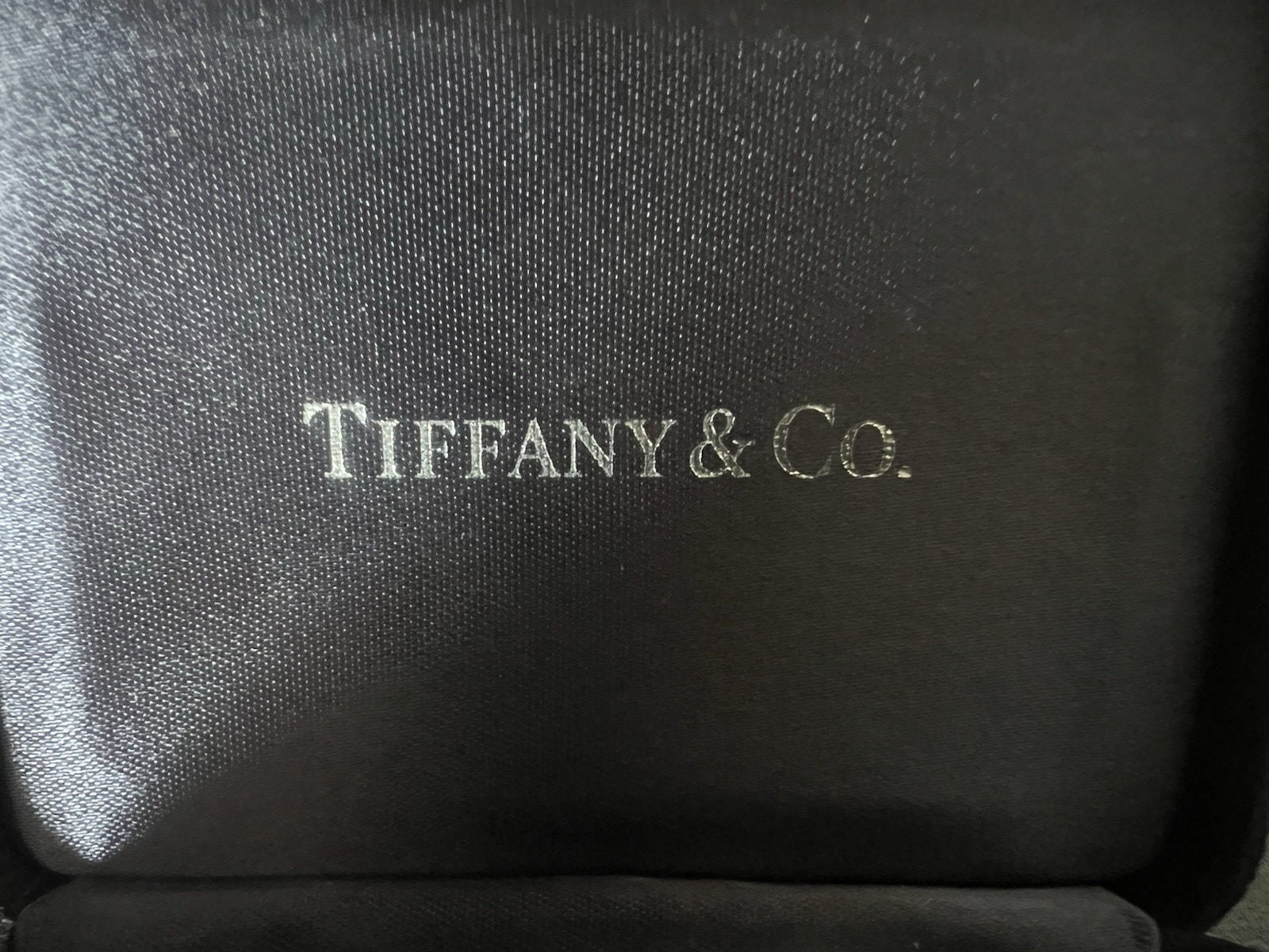 TIFFANY & Co Boîte Boucles D'Oreilles Housse Etui Rigide Velours Noir