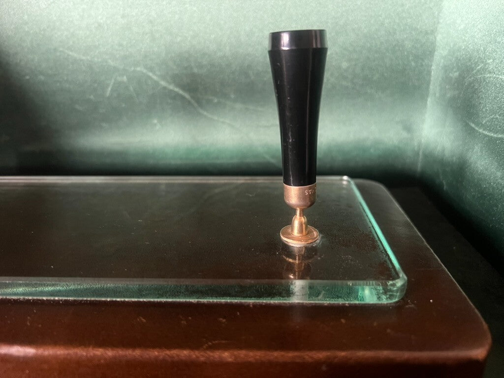 🔴 OMAS penna portapenne PELLE VETRO sfera stilografica stilofori 2 p vintage