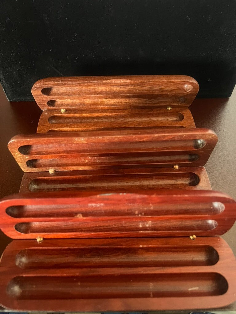 Boîtes Stylo-Plume Stylo à Plume Sphère Bois Trousse 2 Places Lot 3 Pièces 