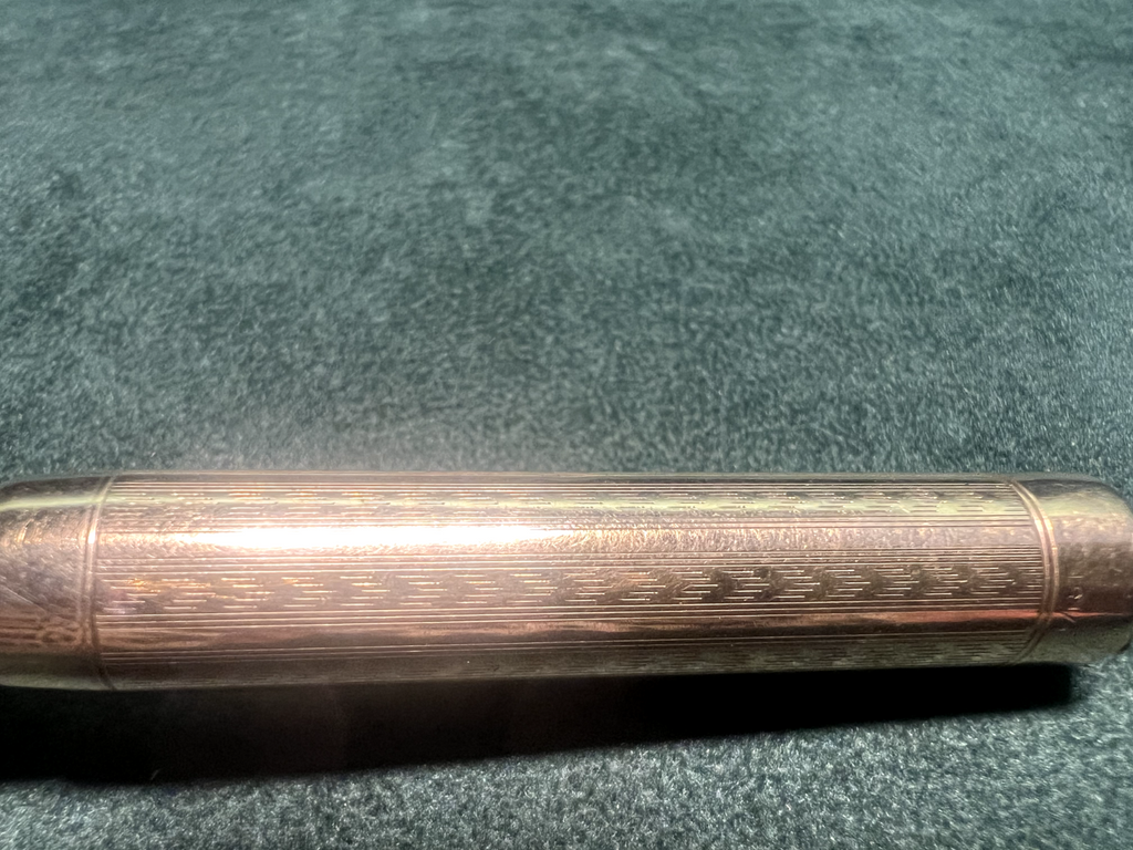 Red Lever Fountain Pen Gold Nib Patent Pat Jan 25.04 Vintage 1920