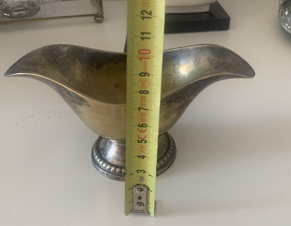 Saucière De Table en Métal Avec Manche, Élégant Production Vintage 
