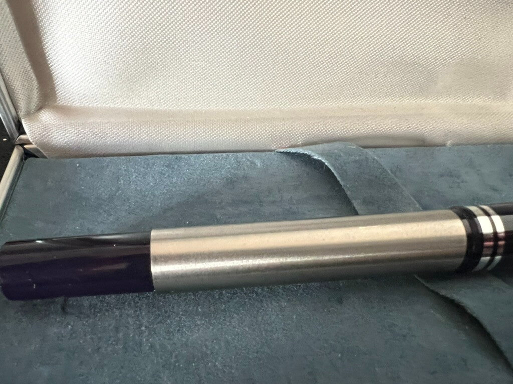 Pelikan P40 Stylo-Plume Stylo à Plume Chrome Blue à Cartouche Écrit Avec Boîte 