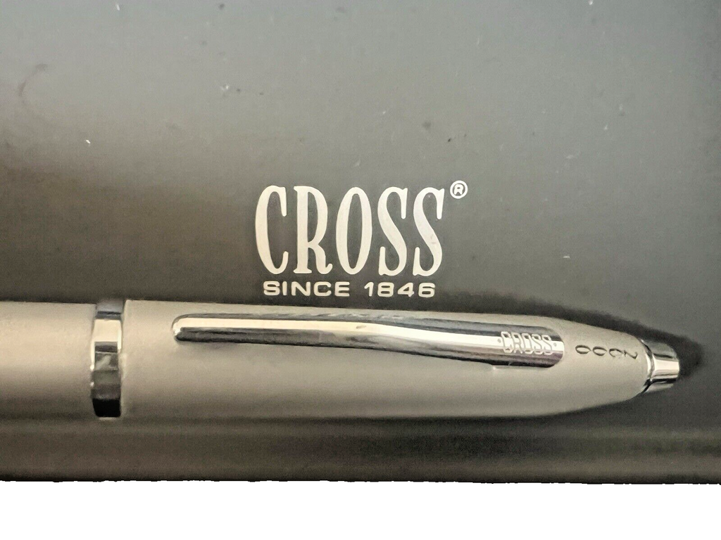 🔴 CROSS penna stilografica lacca grigia Giubileo 2000 a cartuccia con astuccio