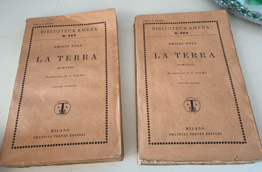 Livres Romans la Terre Emilio Zola Treves Editore Époque 1929