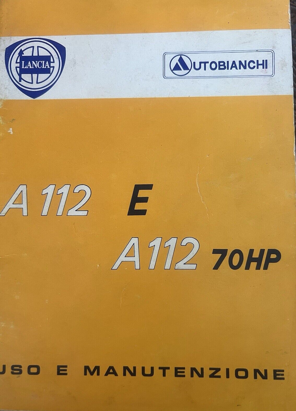Lancia Autobianchi A 112 Livret Voiture Utilisation Entretien Original Cru 78