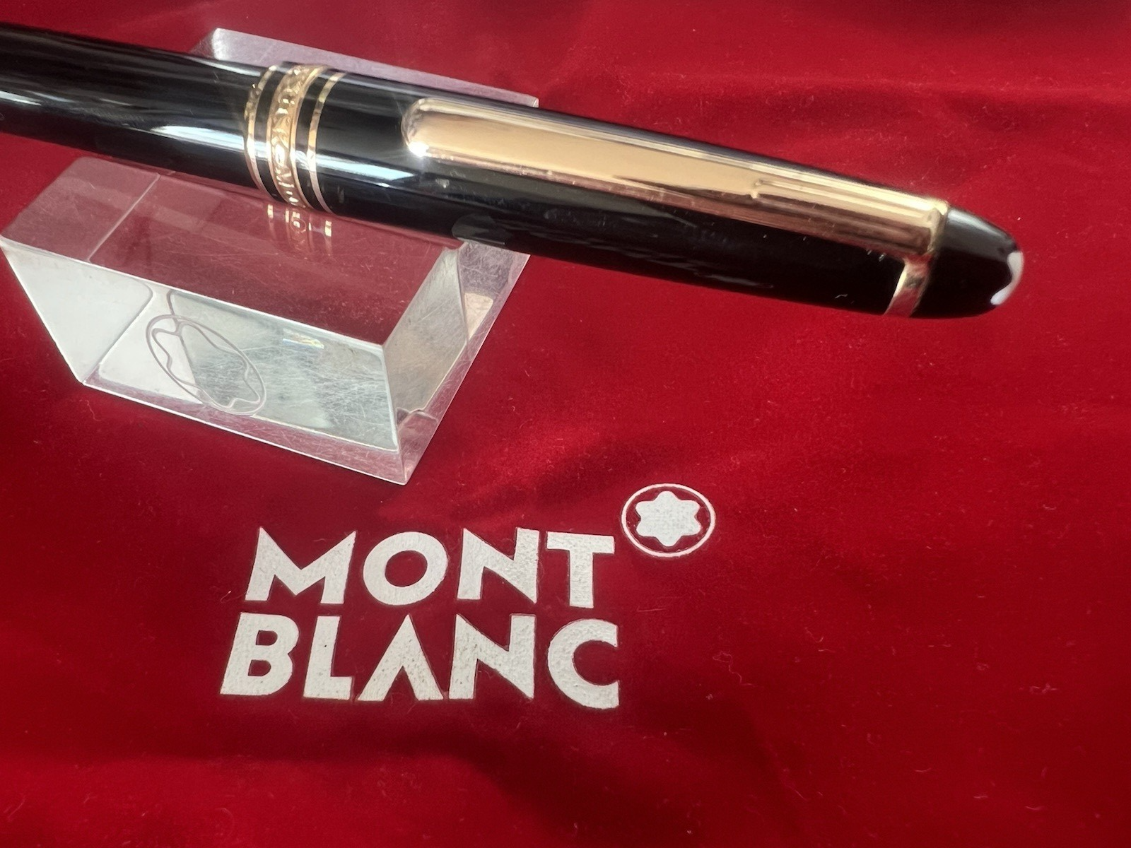 🔴 MONTBLANC penna sfera Meisterstück Classica profili oro rosa garanzia NOS