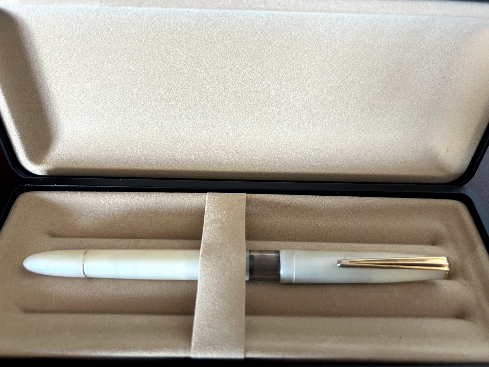 🔴 STILUS penna stilografica celluloide madreperla pennino F scrive vintage