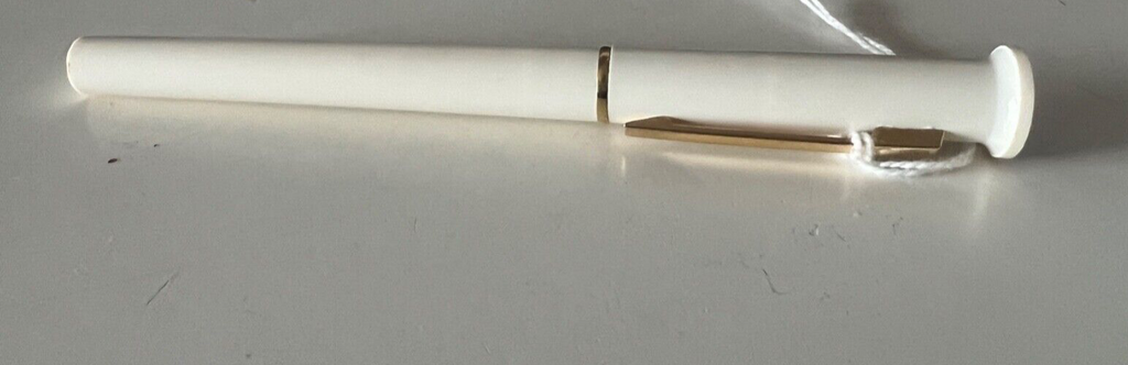 🔴 PIERRE CARDIN penna stilografica bianca pennino laminato oro Les stylos