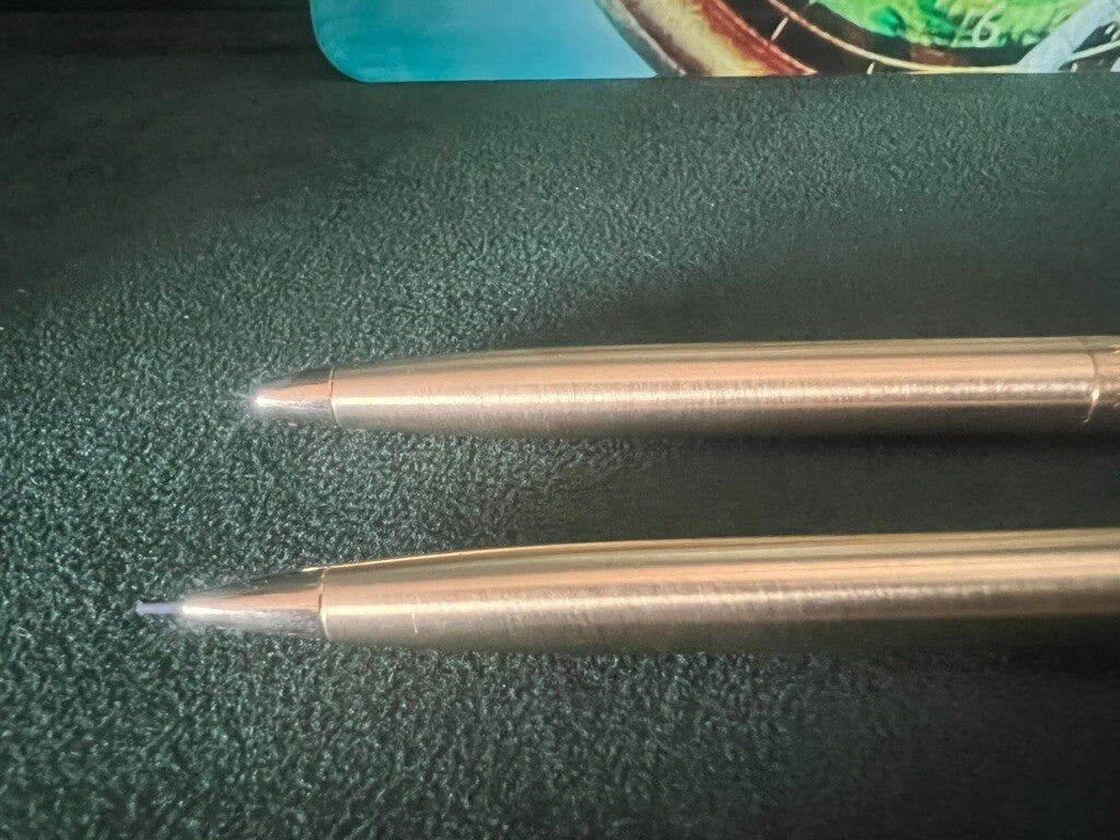 🔴 PAPERMATE penna sfera e matita meccanica metallo dorate mai usate vintage