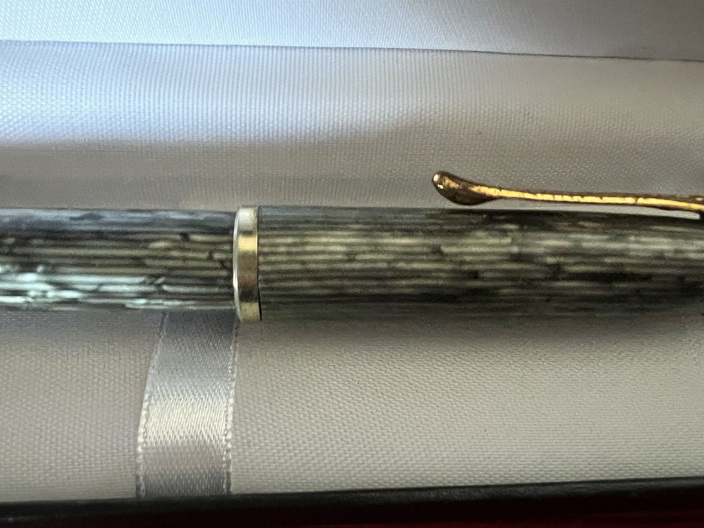 Excelsior Stylo-Plume Stylo à Plume Celluloïd Marbré Piston Vintage Text 
