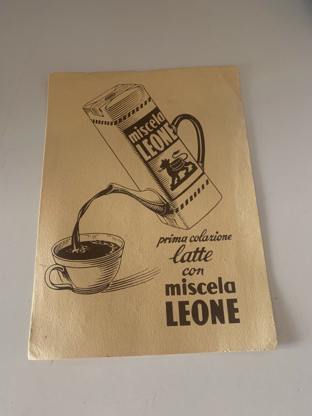 🔴 Authentische Vintage-Werbung für Leone Blend Papier 