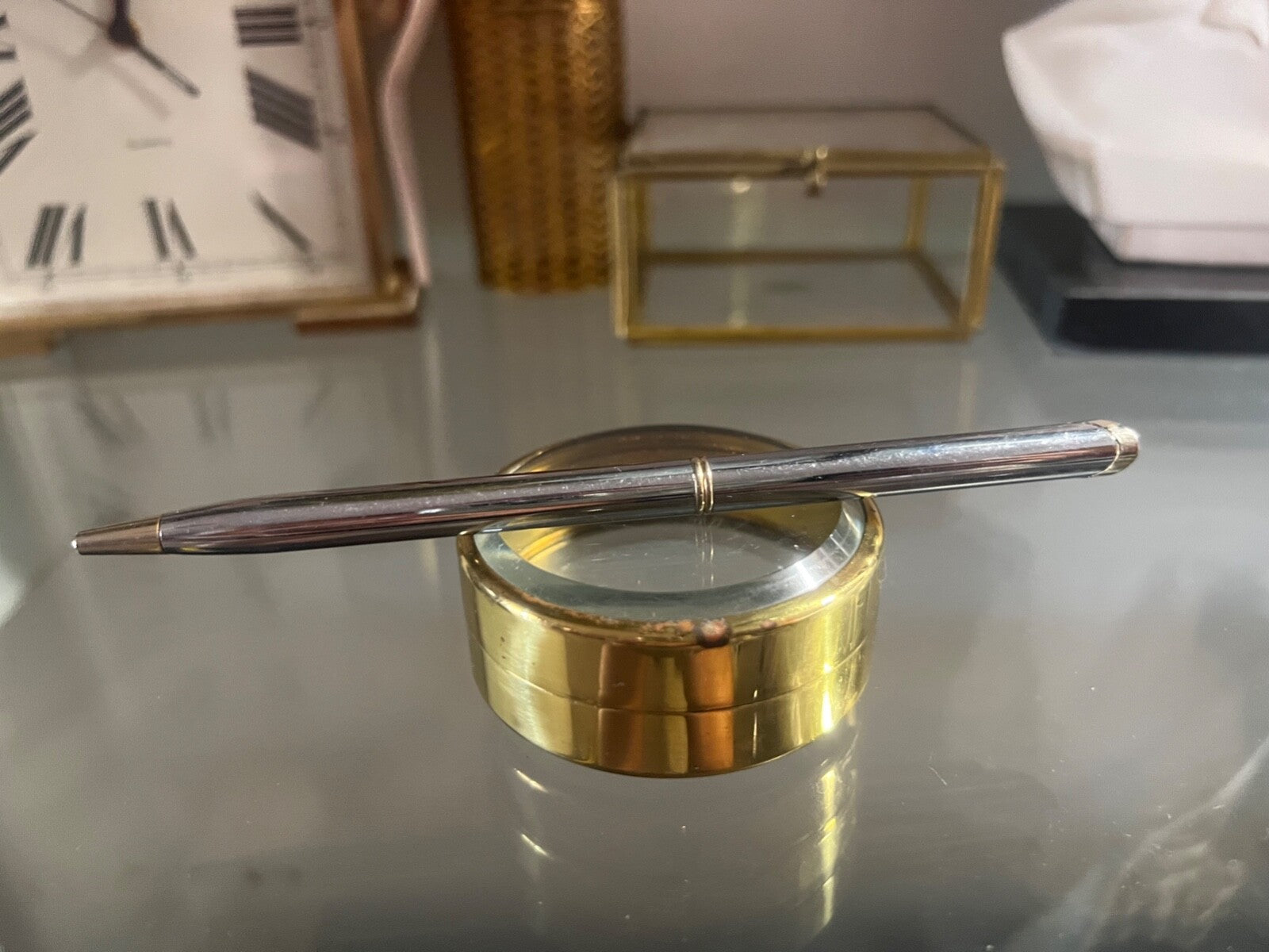 🔴 RAI penna sfera cromata con cavallino rampante italiana vintage 80 SCRIVE