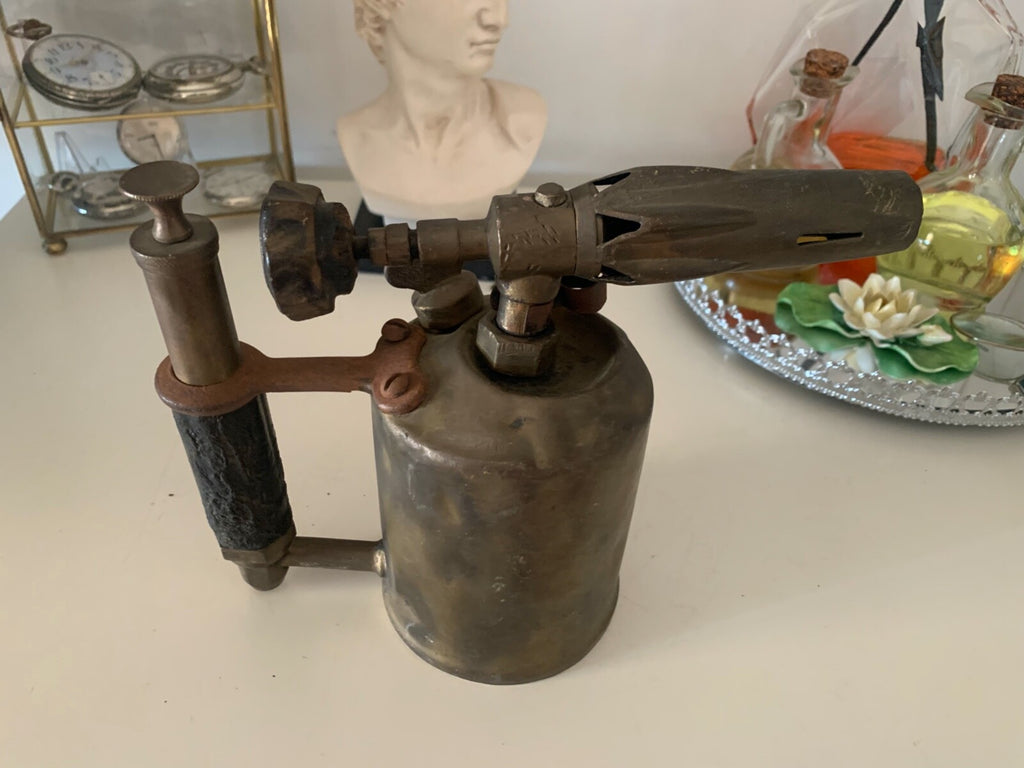 🔴 Vintage Collectible Blacksmith Metal Blowtorch 