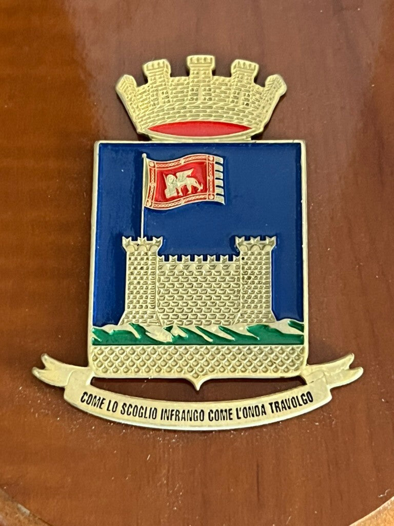 🔴 Crest REGGIMENTO LAGUNARE SERENISSIMA SAN MARCO scudo legno metallo h 15