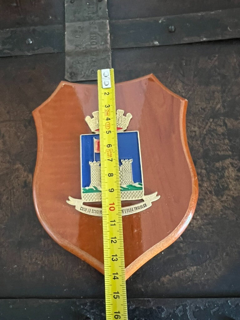 🔴 Crest REGGIMENTO LAGUNARE SERENISSIMA SAN MARCO scudo legno metallo h 15