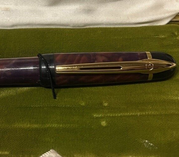 🔴 WATERMAN penna roller legno con venature naturali scrive vintage