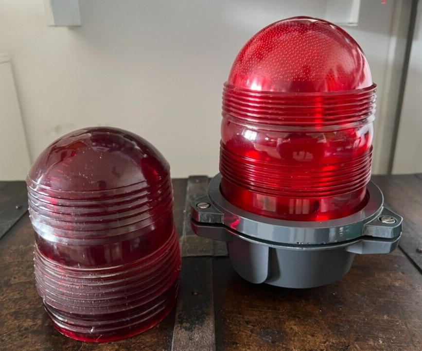 🔴 CASTALDI EC2508 Italienischer Vintage-Leuchtturm aus Glas zur Hinderniswarnung für Land und Meer 