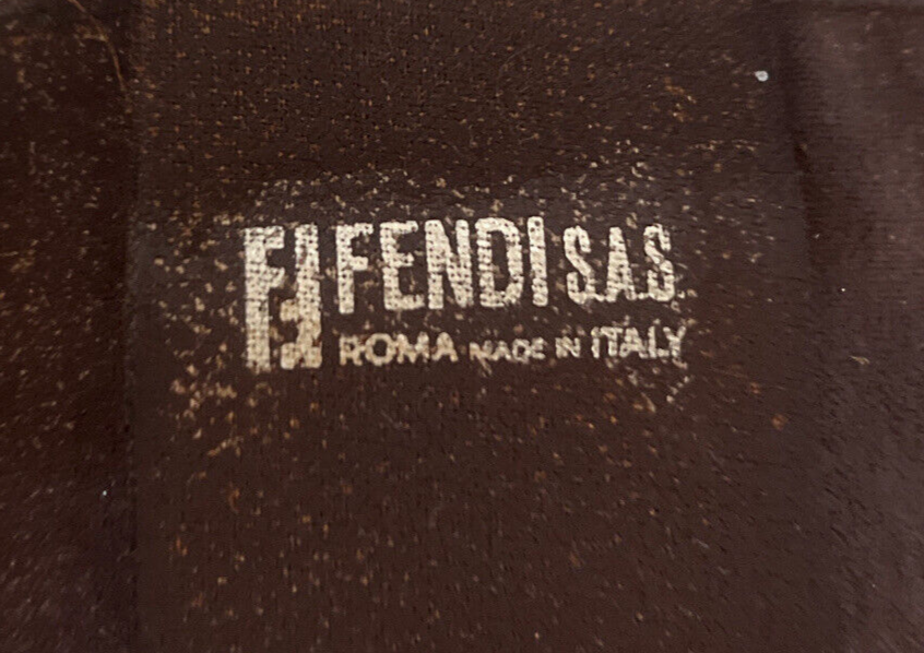 Fendi Port Agenda + Geldbörse Kürbisfarbener Stoff, kunststoffbeschichtet, Vintage 