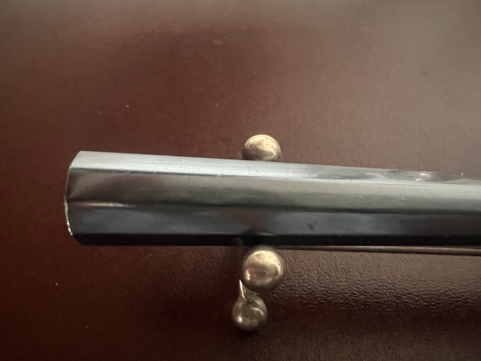 GIULIANO MAZZUOLI Stylo À Bille Moka Métal Gris Iridescent 1 Modèle