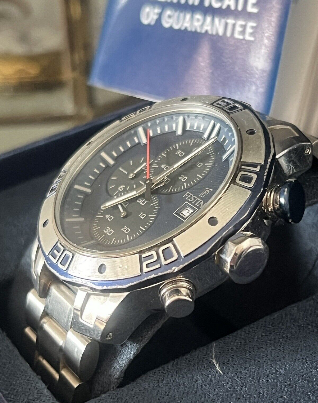 Festina Chronographe Homme F166667 Quartz Acier Surdimensional Fonctionne 