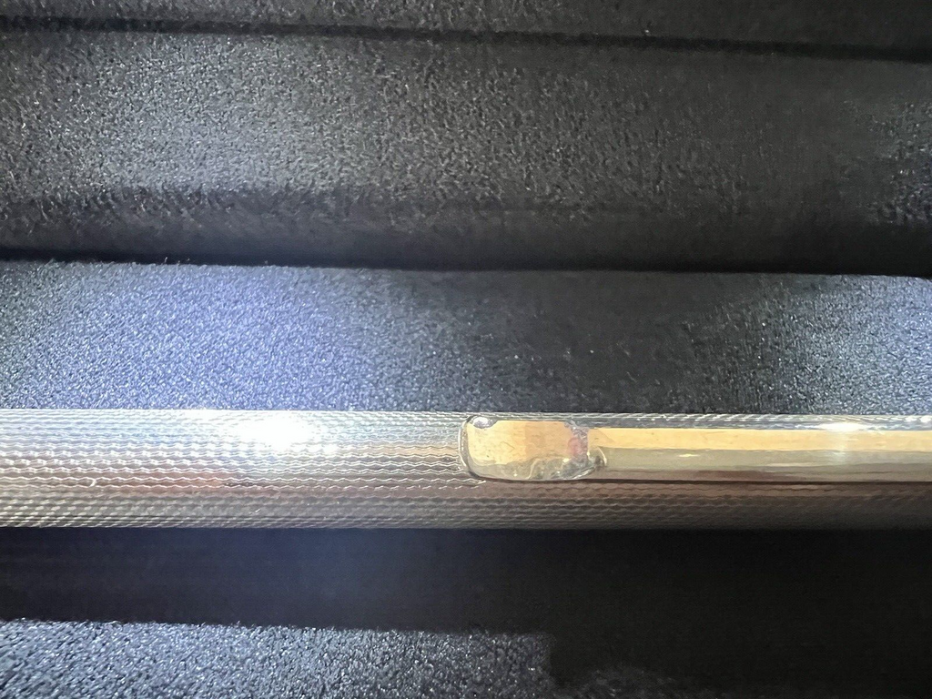 🔴 Penna sfera ARGENTO MASSICCIO 925 onde bassorilievo guillocchè scatto 25