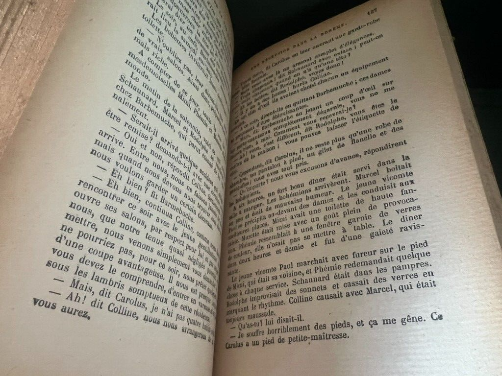 Livre Boheme Szenen aus dem Leben von D'Henry Murger en Français Antique 1859 