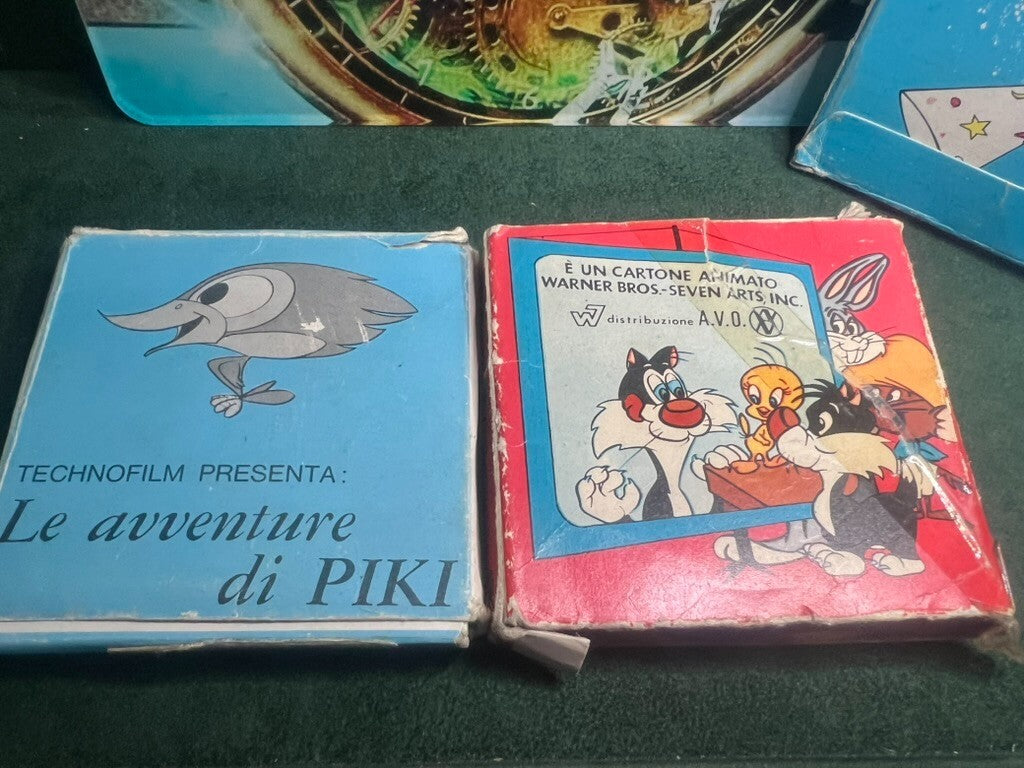 🔴 PELLICOLE video 8 cartoni animati STANLIO OLLIO SILVESTRO PIKI 11 pezzi