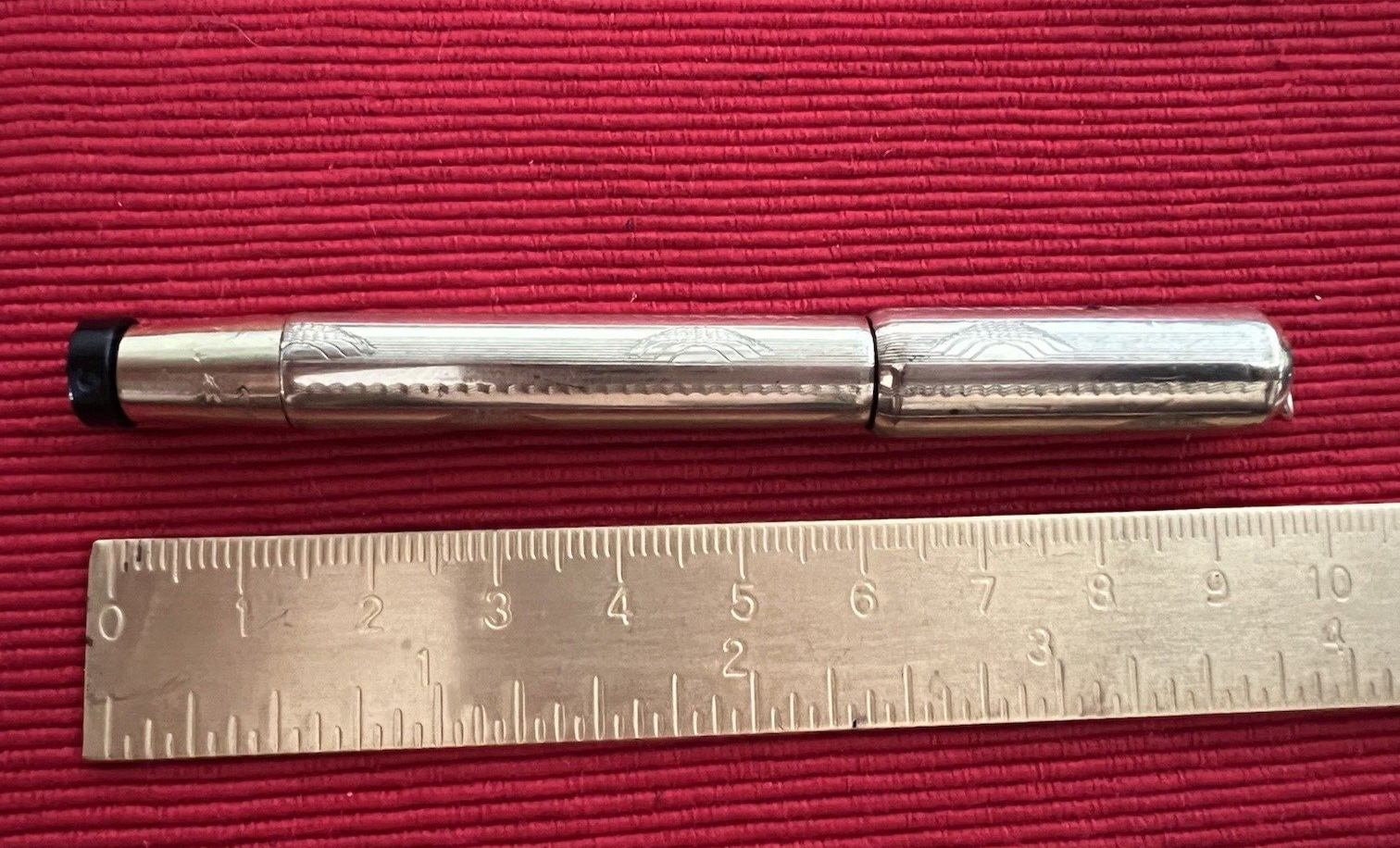 🔴 MA GUS P.O penna stilografica placcata pennino ORO da riparare