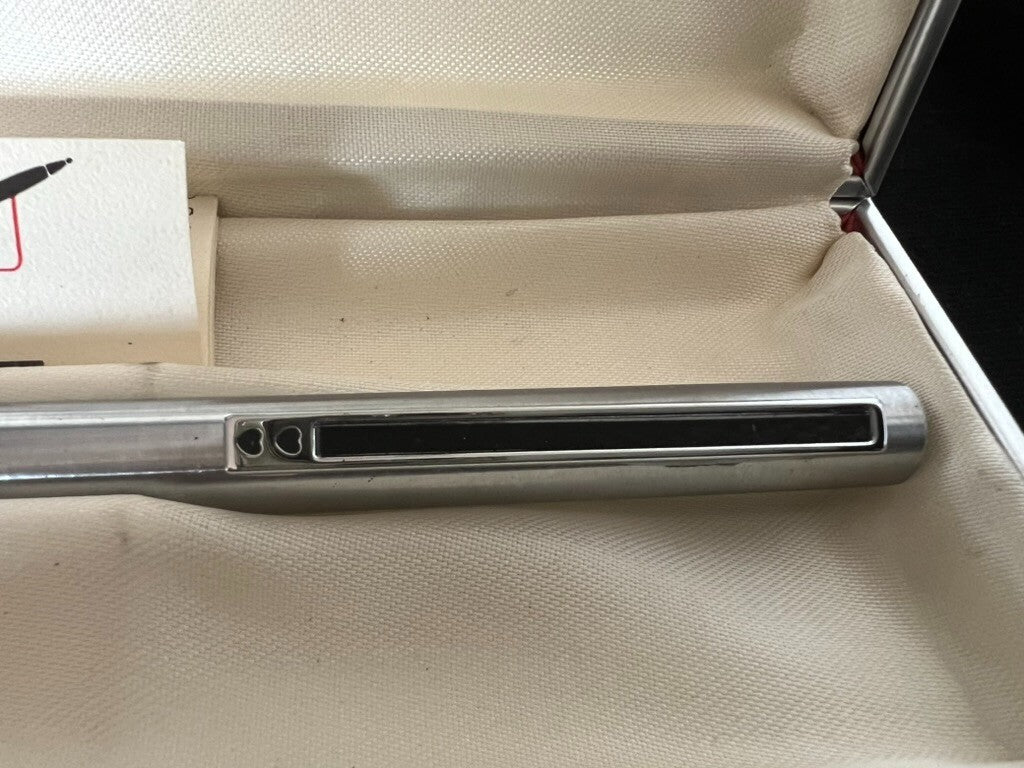 Papermate Stylo-Plume Sphère Replay Chrome Rouge Écrit Avec Boîte Vintage 