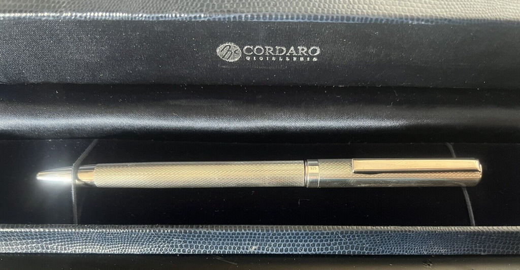 🔴 Penna sfera ARGENTO 925 MASSICCIO 925 timbro da personalizzare scrive 2