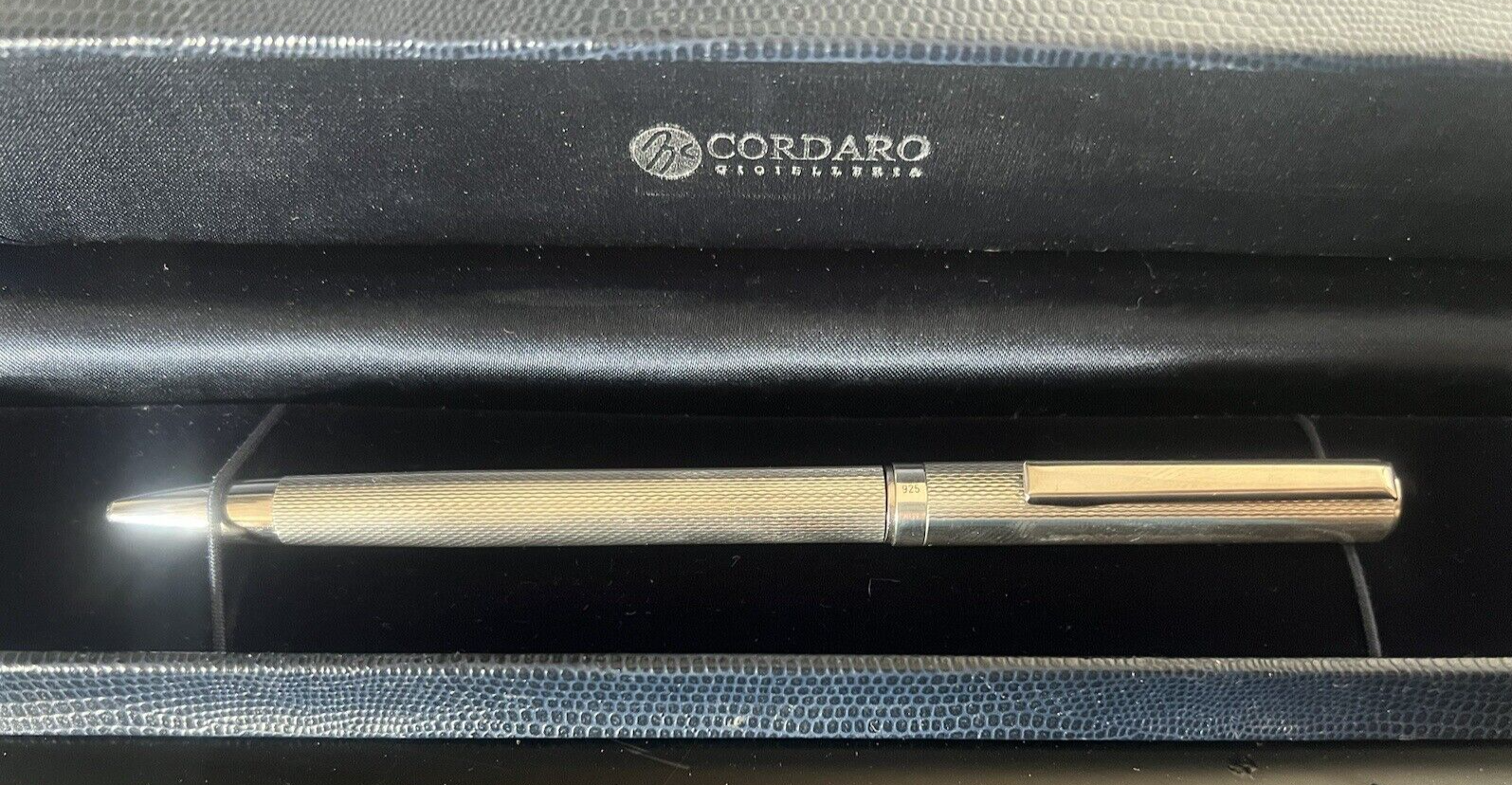 🔴 Penna sfera ARGENTO 925 MASSICCIO 925 timbro da personalizzare scrive 2