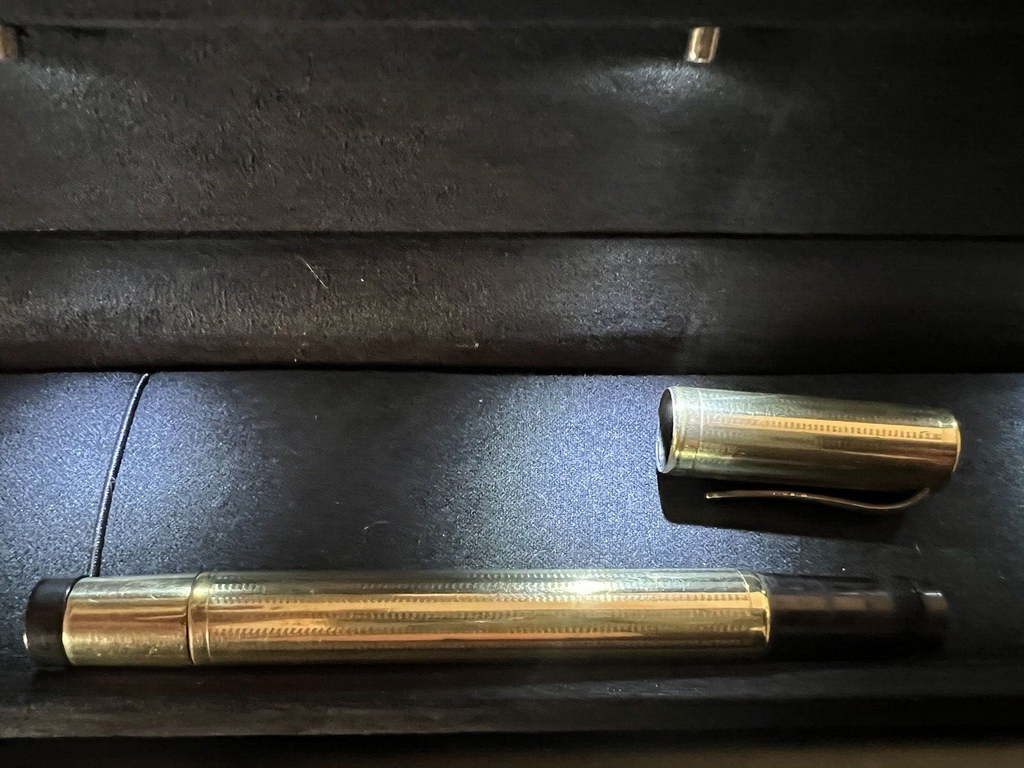 🔴 IDEAL penna stilografica retrattile pennino ORO 14 KT funziona vintage A