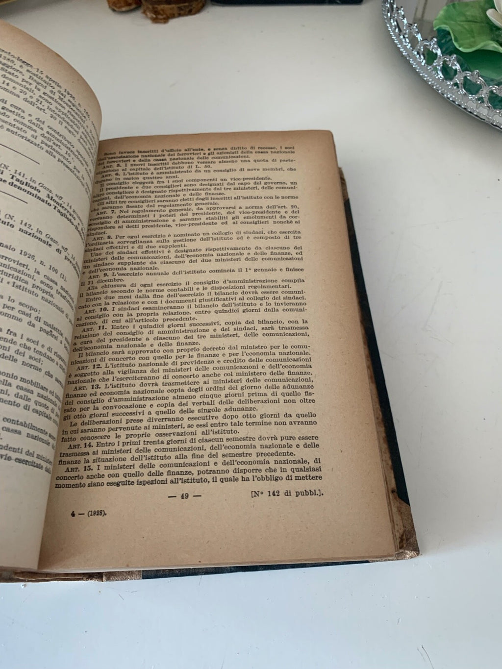 Livre Chronologie Législation Italienne Giovanni Davioini Vintage 1928