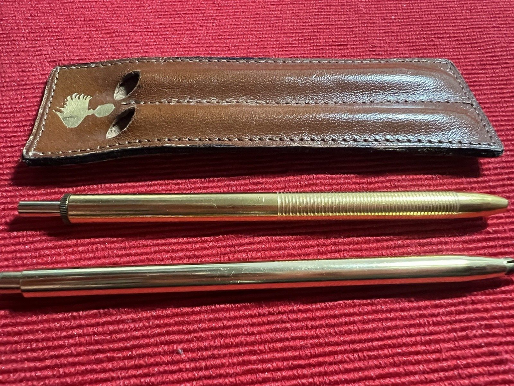 Carabinieri Pen Sphere Push Button + Mechanical Pencil Golden Scrivono Vintage