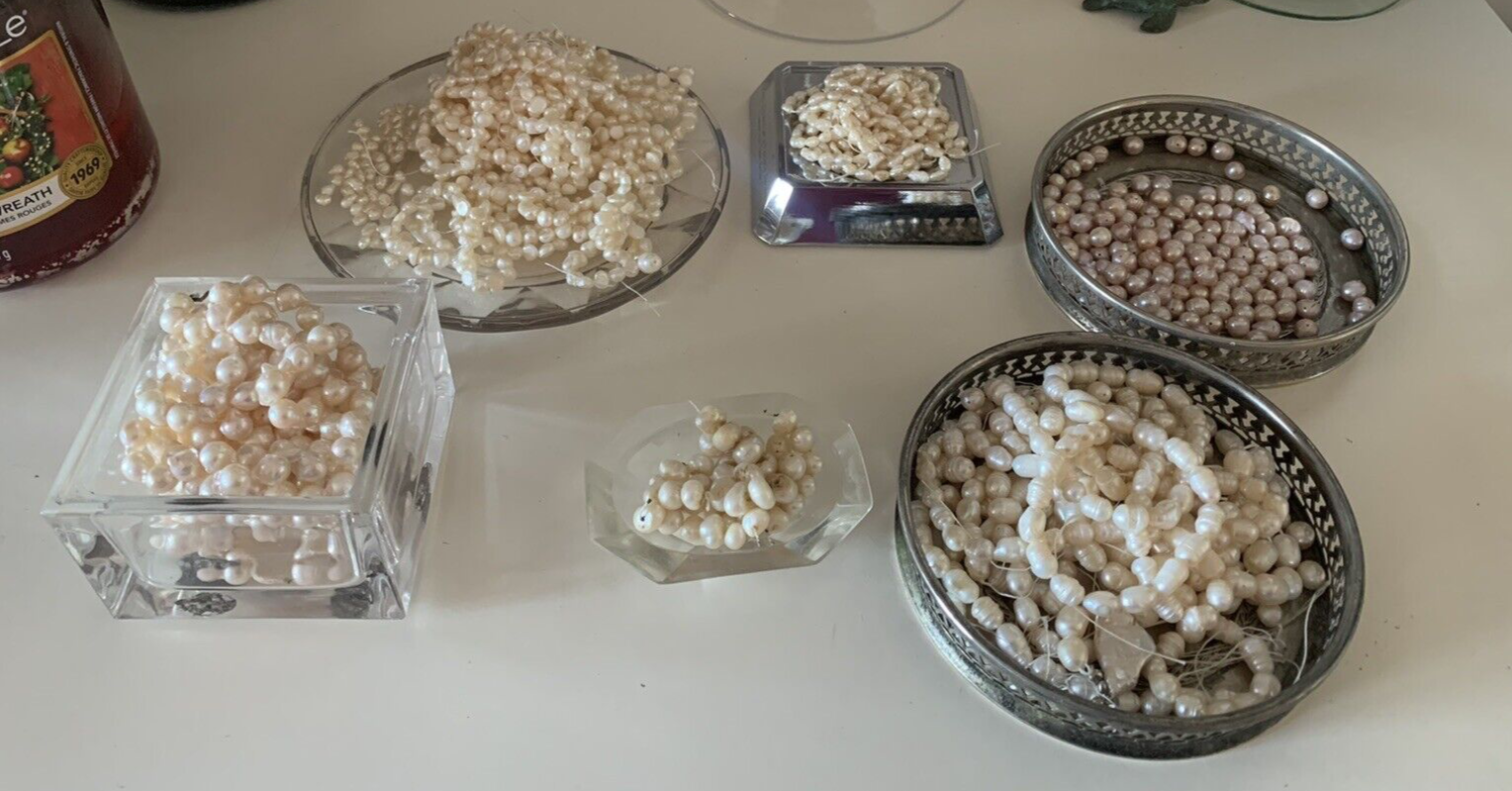 🔴 Natürliche Perlen, elfenbeinrosa Scaramazze DIY Schmuckkette 685 gammi 