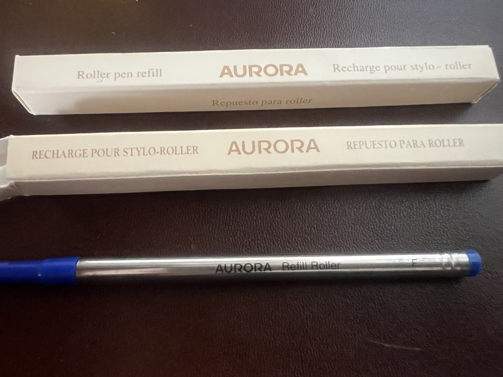 Waterman Recharge Stylo-Plume Roller Encre Bleu F Fine Recharge 2 Stück 
