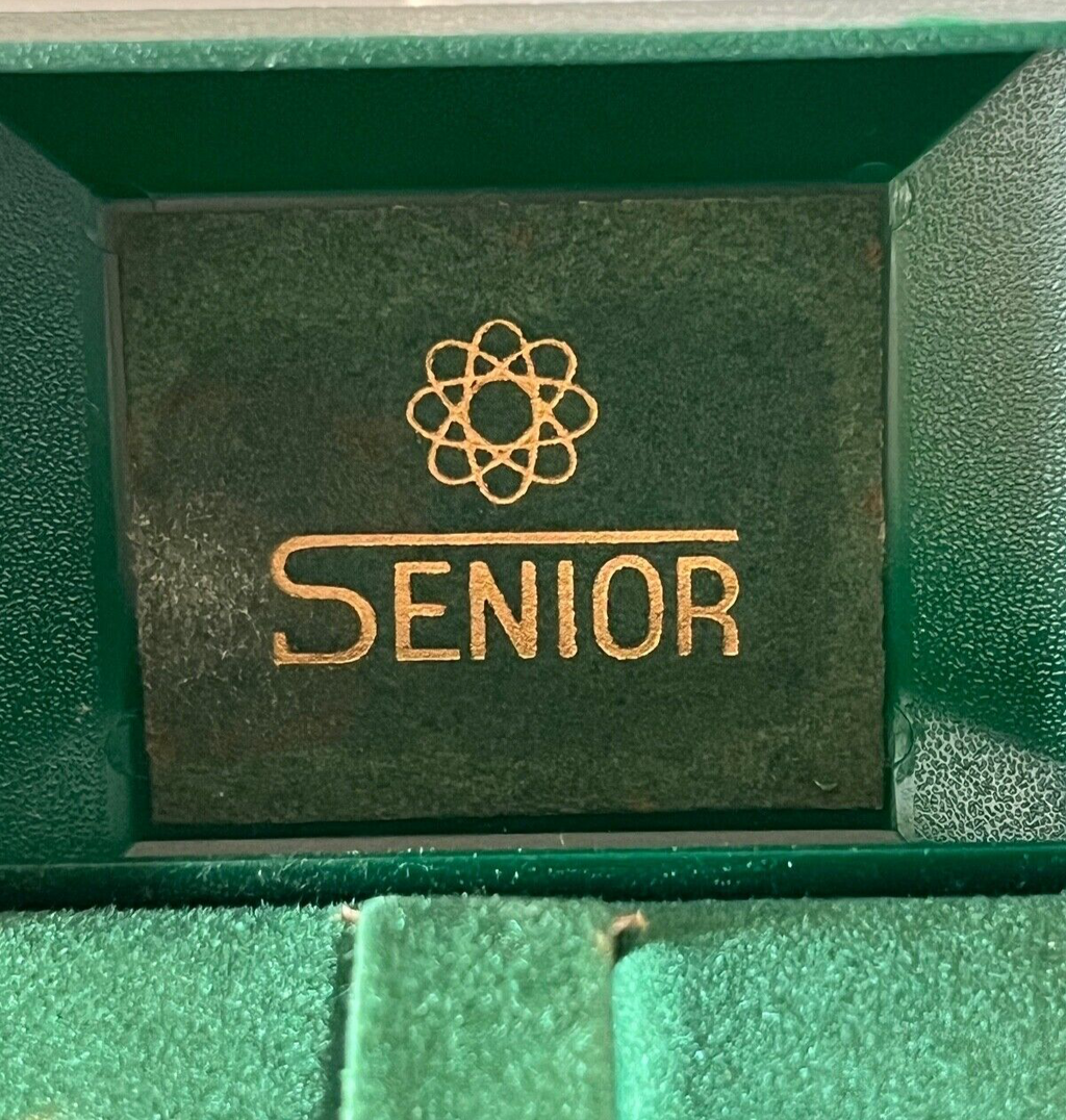 🔴 SENIOR box scatola orologio polso uomo cofanetto custodia con fermo VINTAGE