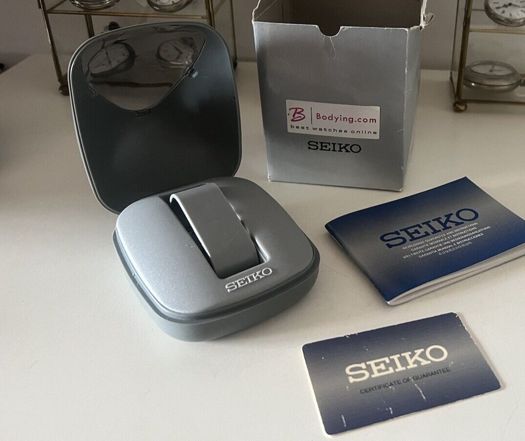 🔴 SEIKO box scatola orologio uomo con garanzia libretto cofanetto vintage