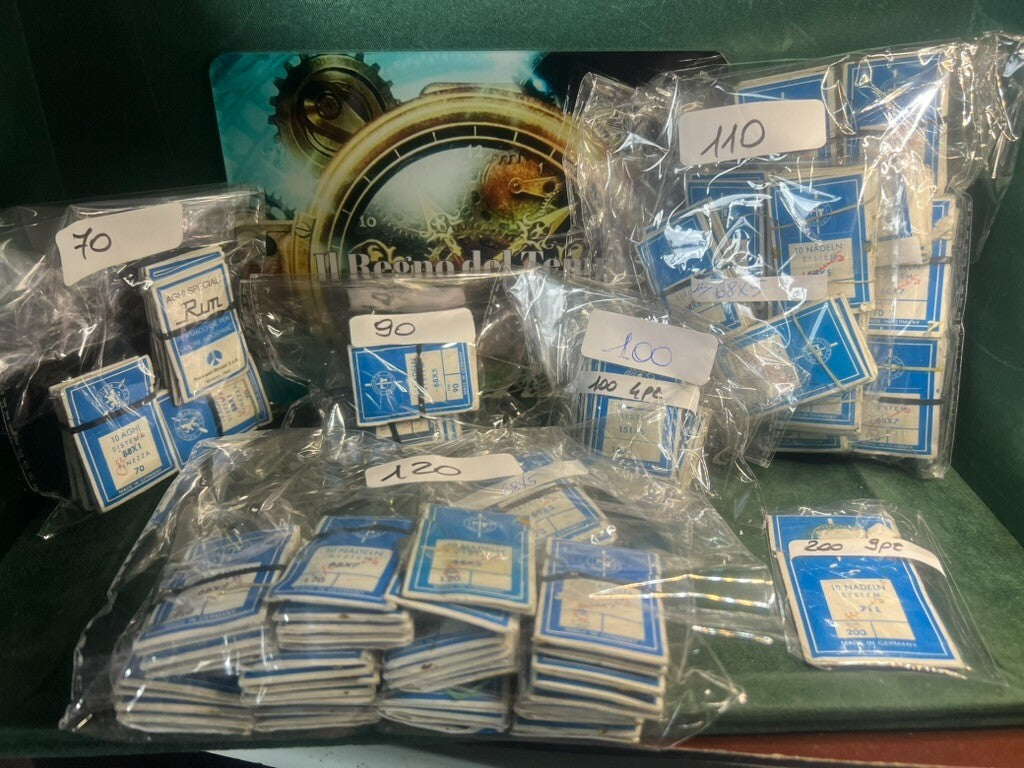 🔴 LAMMAMERTZ Nähmaschinennadeln 70, 90, 100, 110, 120, 200 im Block, Los 1 