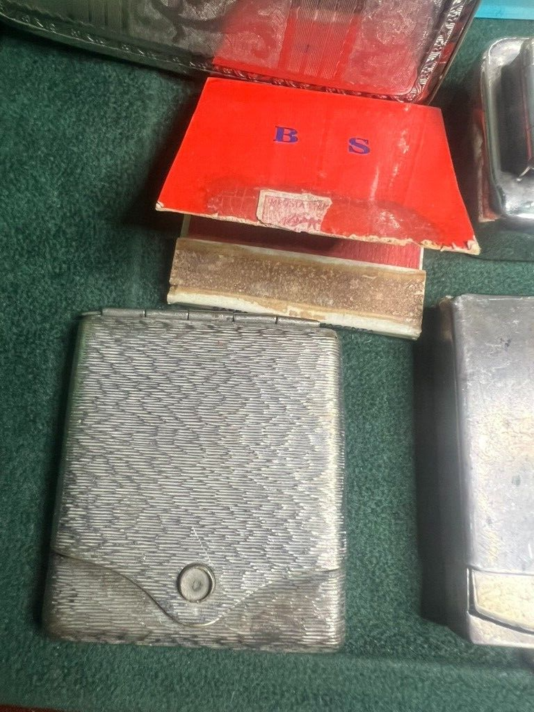 🔴 EVANS portasigarette porta fiammiferi cartine lotto 10 PEZZI vintage