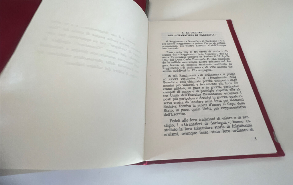 🔴 Vintage Tagebuchhalter des sardischen Granatier-Regiments Rom für mich – Die Garde 