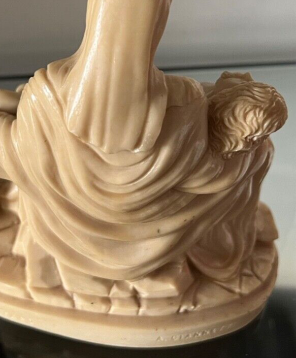 🔴 LA PIETA' statua scultura GIANNETTI in pasta di marmo ANNO SANTO 1975