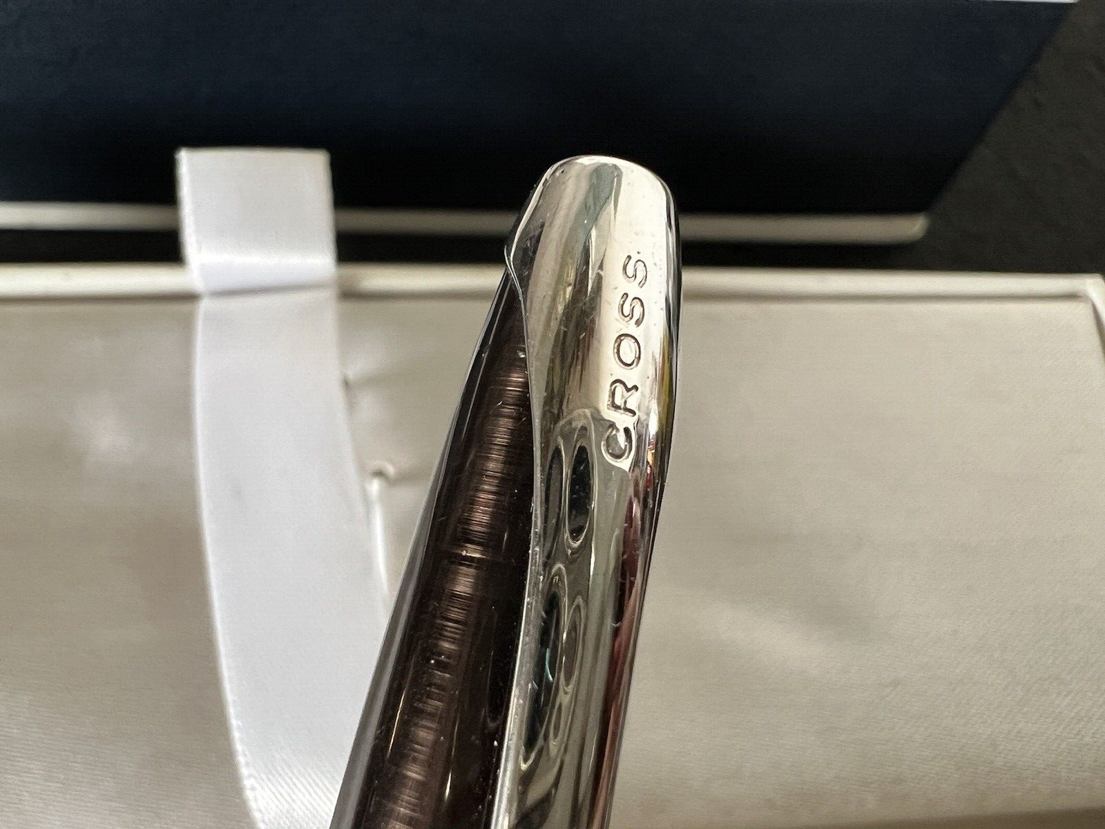 🔴 CROSS penna sfera lacca millerighe marrone e cromata aereodinamica scrive E