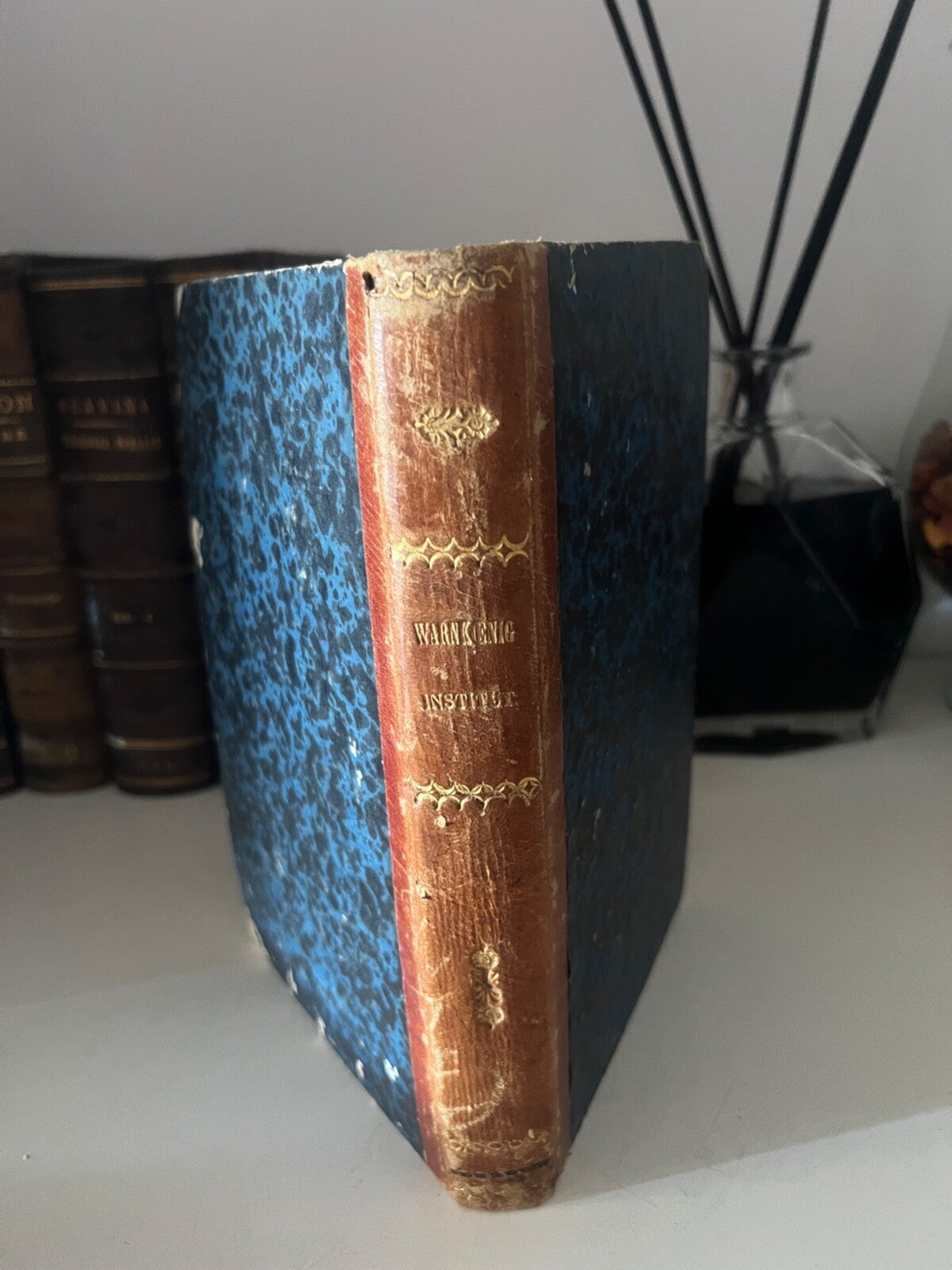 🔴 Book IURIS ROMANI PRIVATE Warnkoenig in Latin Adolphi Marci 1860 ANTIQUE 