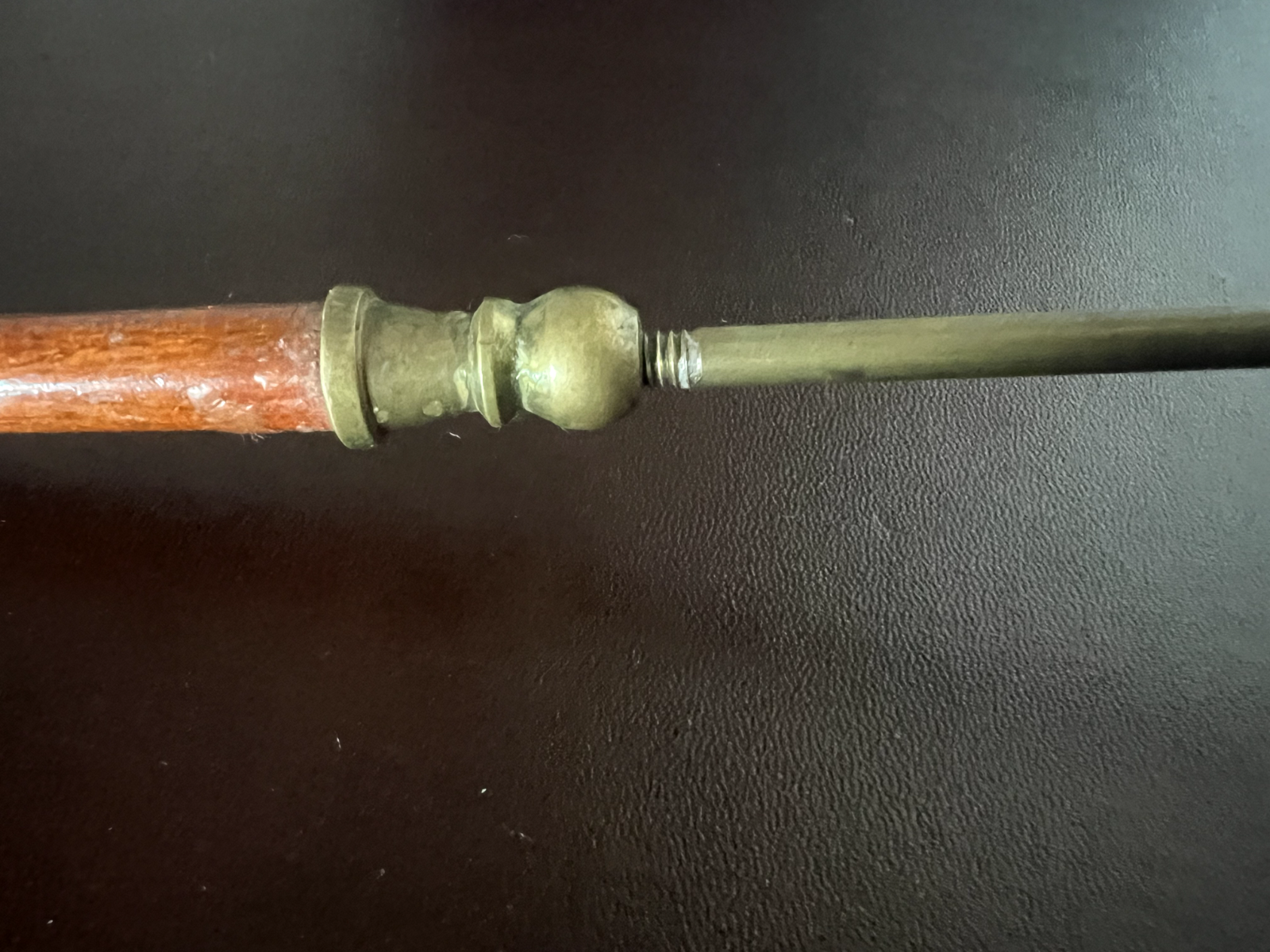 🔴 Spegni candela smorza candela OTTONE MASSICCIO legno lunghezza 30 centimetri