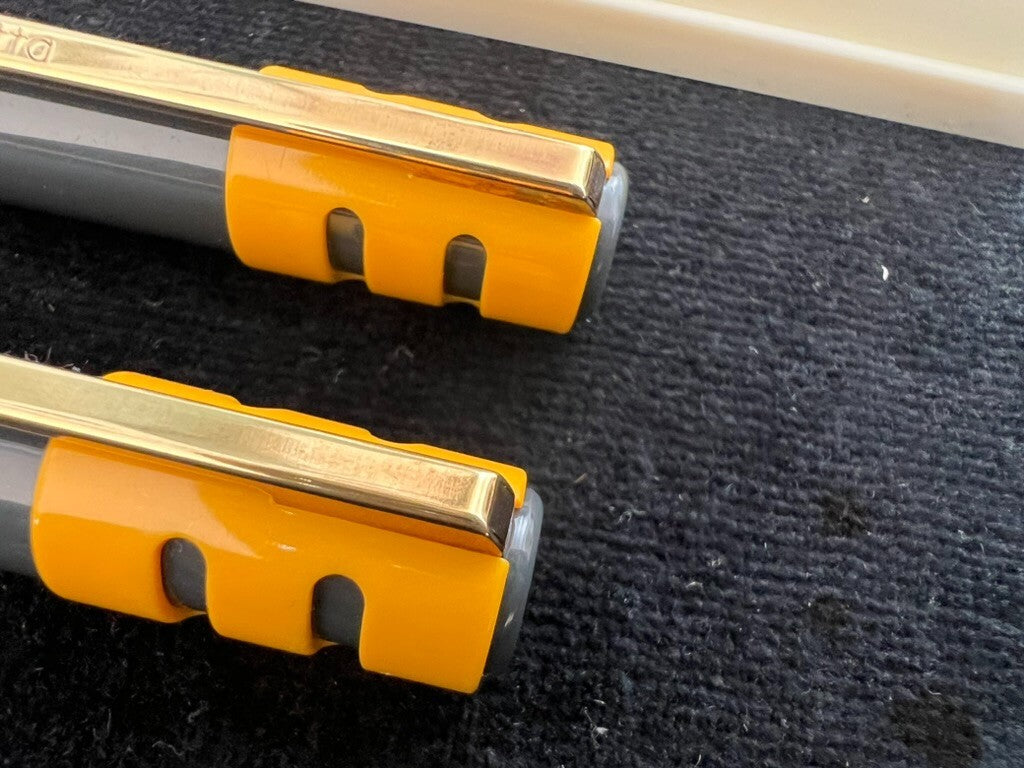 Auretta Pen Fountain Pen By Aurora Club Grey Yellow And Sphere Vintage B