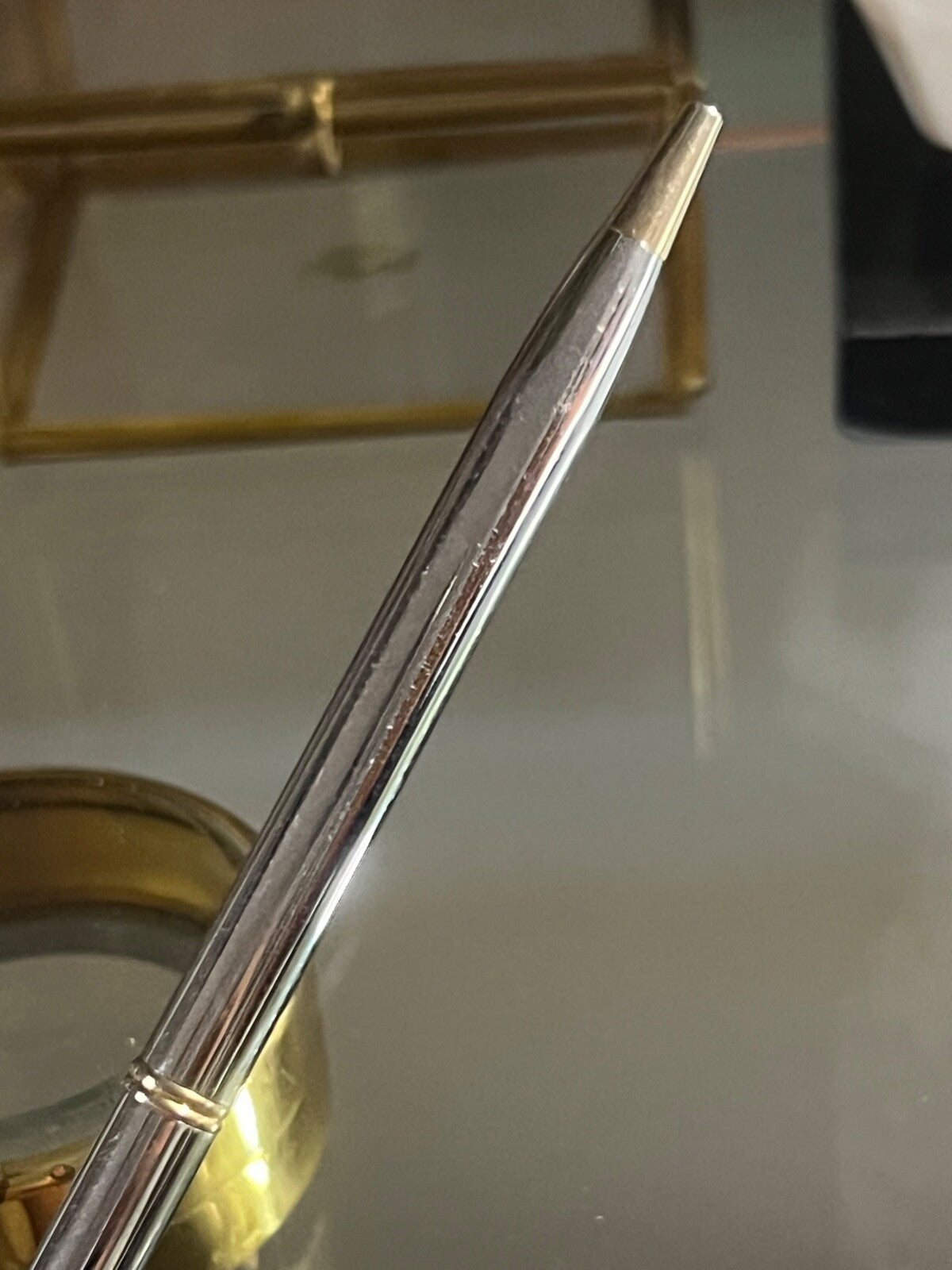 Rai Stylo-Plume Sphère Chrome Avec Cheval Cabré Italienne Vintage 80 Écrit
