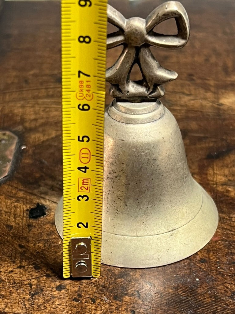 Bell Little Bell Metal Brass Bow Diameter 6 H 9 CM Vintage